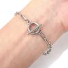 2Pcs Paperclip OT Buckle Bracelet Gold Steel Color Stainless Steel Chains for Women Men DIY Charm Bracelet Jewelry Accessories