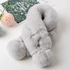 Versatile Rabbit Hair Scarf Women's Autumn and Winter Warm Real Rex Rabbit Hair Scarf Solid Color Children's Universal Thickened Hair
