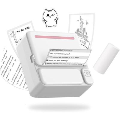 Mini Sticker Drucker, Bluetooth Mini Drucker , Tragbarer Tintenloser Druck-Pod Thermodrucker für Lernnotizen, Anatomisches Diagramm, Fotos, Journale, DIY