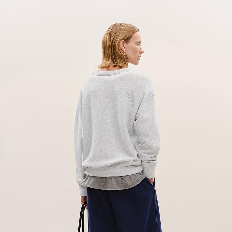 LESS 2026 Spring Round Neck Pullover Sweatshirt