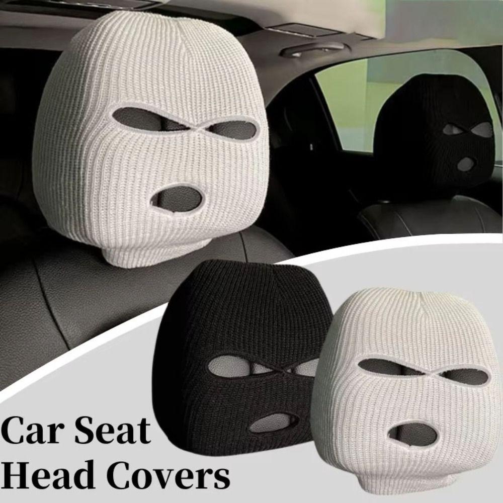 Knitting Car Funny Hat Decoration Full Cover Auto Headrest Decor Cover Car Decor