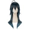 LAOBAO Cosplay Wig, Navy Blue and Light Blue Gradient, Long Straight Hair, Heat Resistant, Costume Accessory for Parties, Halloween, Festivals, and