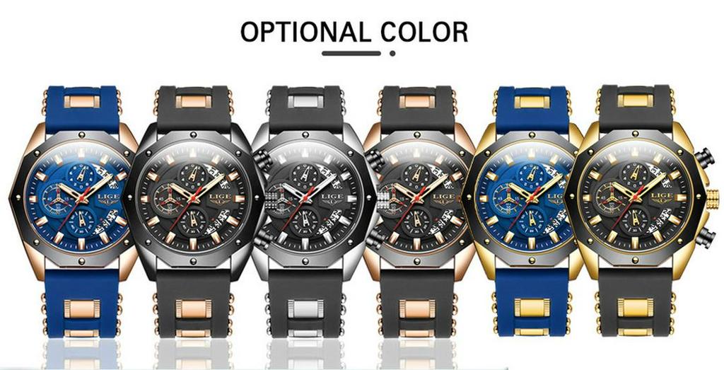 LIGE Multi-function Waterproof Sports Watch