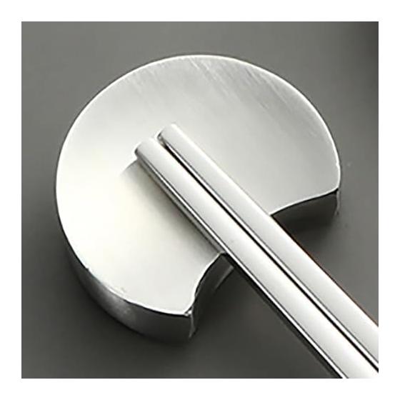 2pcs Stainless Steel Chopstick Rests, Chopstick Holders, Stylish Chopstick Stands, Cutlery Rests for Dining Table, Restaurant, Silver