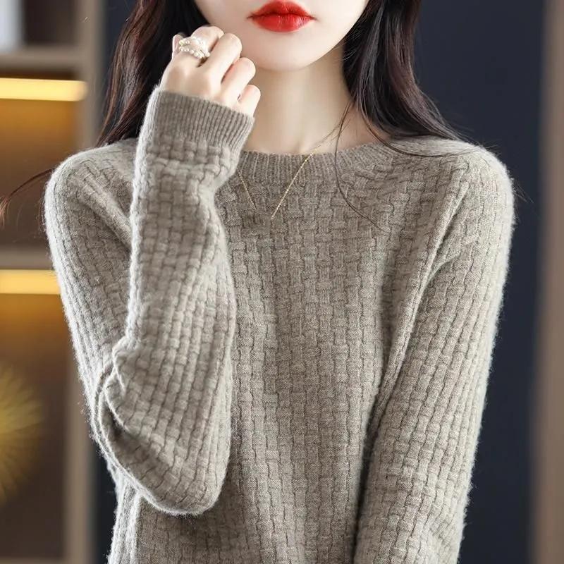 Women Autumn Winter O-neck Pullover Warm Casual Sweater Pulls Jumpers Korean Knitwear Bottoming Shirt