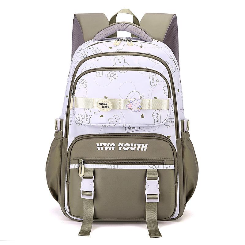 

Новий дорогоцінний рюкзак унісекс із милим мультяшним ведмедиком, легкий у стилі Ins, шкільний ранець середньої школи, нейлоновий рюкзак великої місткості, що зменшує навантаження кавовий