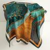 Versatile Flower Professional Splicing Scarf Square Scarf Silk Scarf Sunscreen Shawl Korean Imitation Silk 71cm Scarf Light Luxury Women