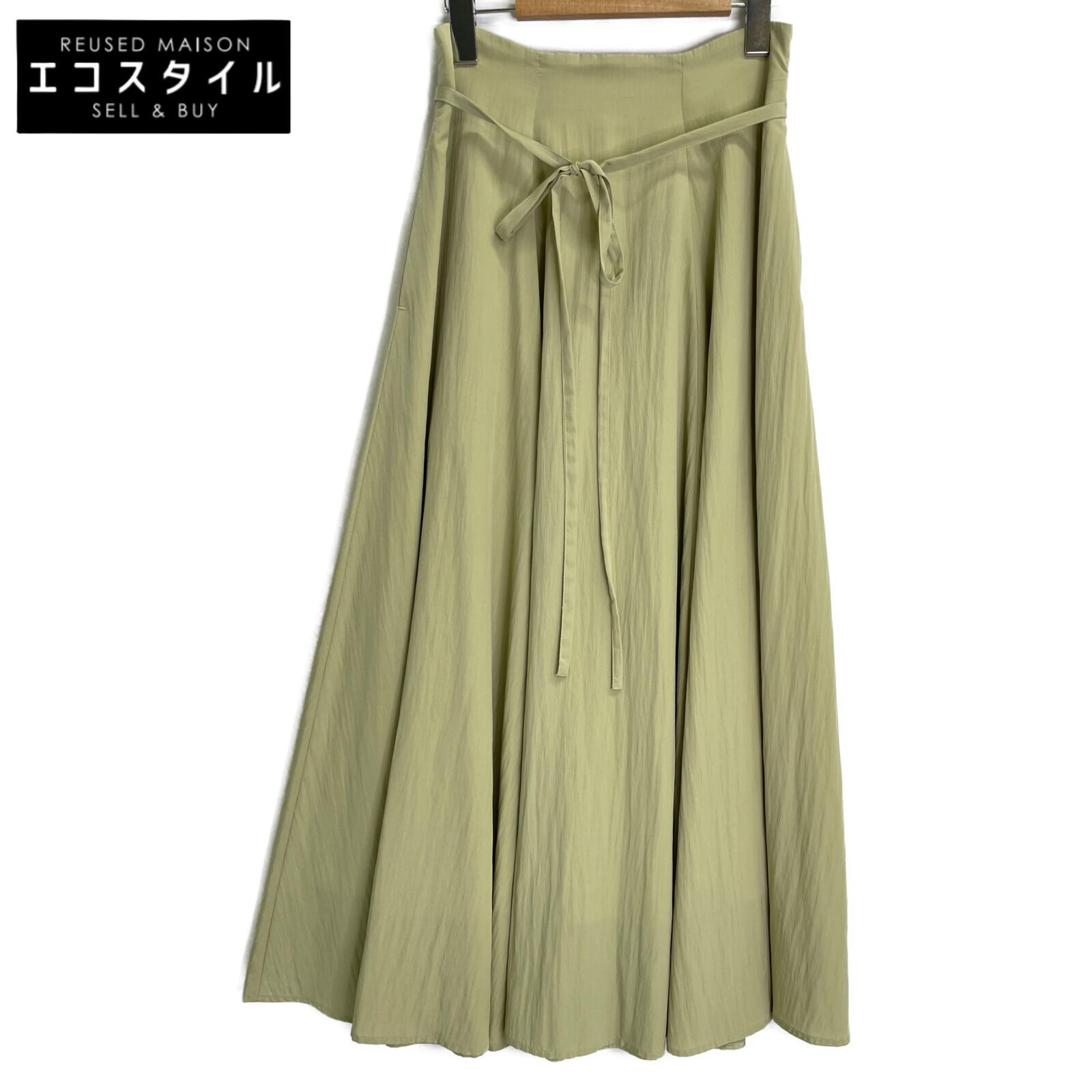 

CLANE 12109-6212 2WAY Suspender Maxi Skirt skirt 1 Light greenUsed