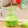 Automatic Liquid Adding Dishwashing Brush Kitchen Cleaning Brush  Washing Utensils
