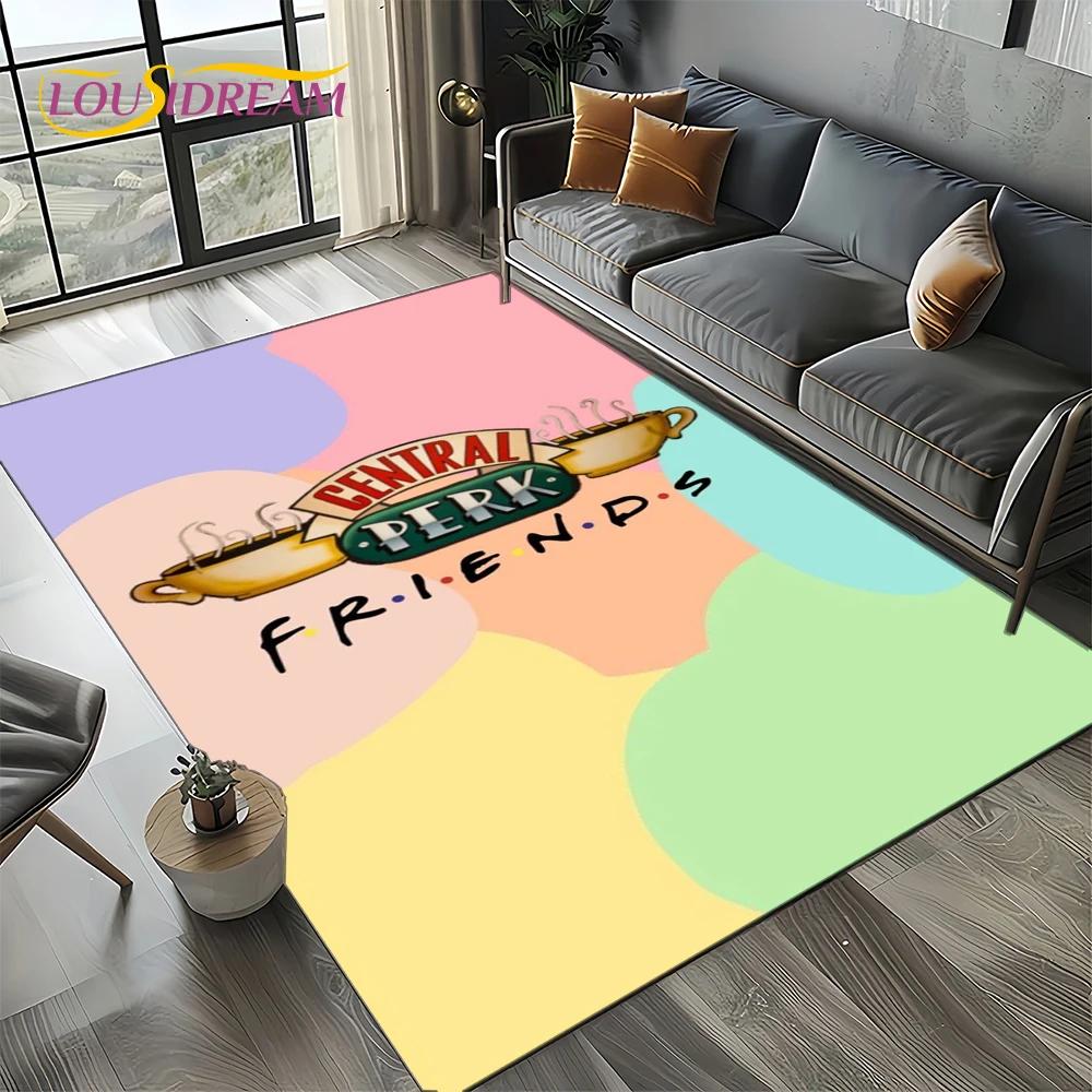 Koberec kobereček Central Perk přátelé TV seriál pro obývací pokoj ložnici domov dekorace pohovky, koberec do dětského koutku protiskluzová podložka na podlahu dárek