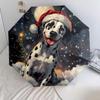 Christmas Dog, Automatic Folding Umbrella, Portable and Foldable Design, 8 Ribs, a Christmas or Birthday Gift.