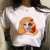 Disney Cartoon Villain Princess Graphic T Shirts Streetwear Y2k Women T-shirts Summer Tops Harajuku Ladies T Shirt White Blouses