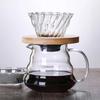 Set Dripper Cafe din Sticlă cu Vas – Filtru V60 Reutilizabil, Borosilicat Înalt, Stil Japonez