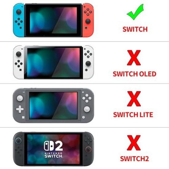 eXtremeRate PlayVital back cover compatible Switch console split design protective case NS Joycon handheld (hard) dock Cherry Blossom Pink