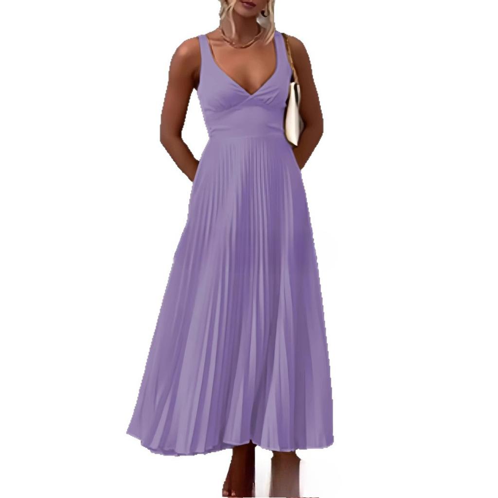 New Women's Halter Elegant and Sexy Backless Dress for Banquets