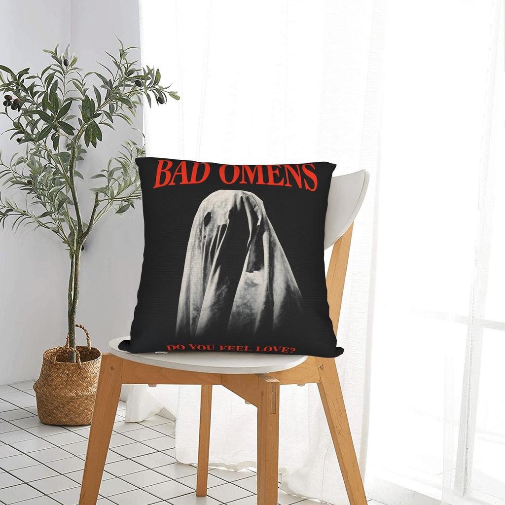Bads Omensss Do You Feel Love Tour Pillow Cover Kawaii Pillow Case For Chair Sofa Home Decor Print Cushion Cover Gift Idea