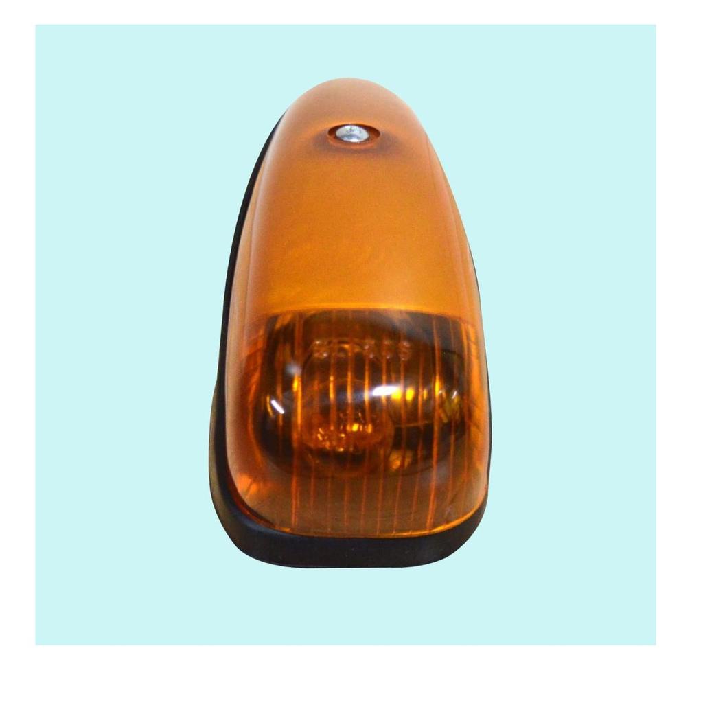 5-Pack Amber Teardrop Marker Lights Waterproof | Roof Running Decoration Lights with 12V Bulbs for Heavy Duty Trucks