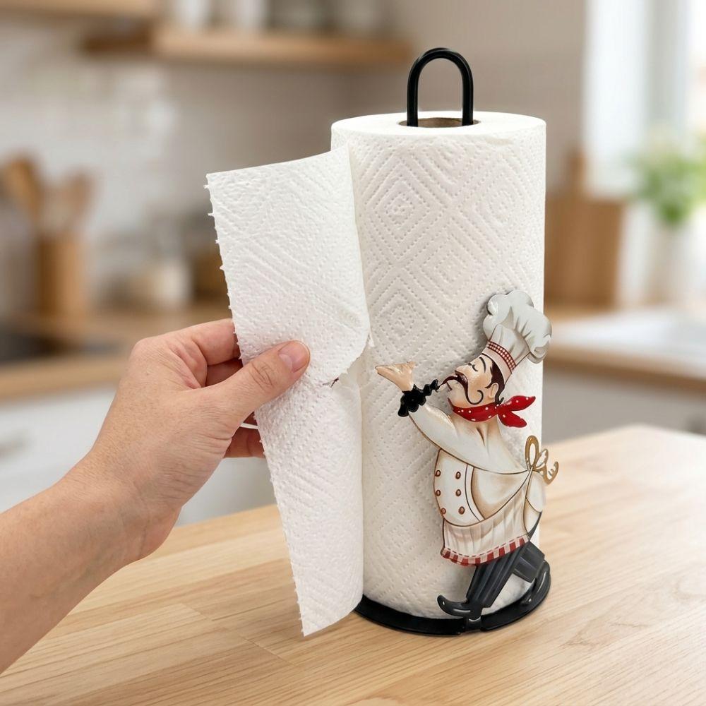 2D Flat Floral Paper Towel Holder Animal Flower Pattern Cook Character Vertical Roll Paper Holder Cartoon Autumn Leaf