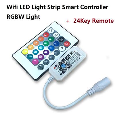 Controller inteligent cu bandă de lumină LED Wifi Lumină RGBW și telecomandă cu 24 de taste