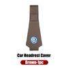 Leather Car Headrest Anti Dirty Protective Cover For VW Golf Jetta Passat Mk4 Mk5 Mk6 CC Golf 5 7 Tiguan Scirocco Sagitar Zk6