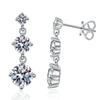 D Color VVS1 3.2CTTW Certified Moissanite Drop Earrings for Women Lab Diamond Wedding Jewelry 925 Sterling Silver