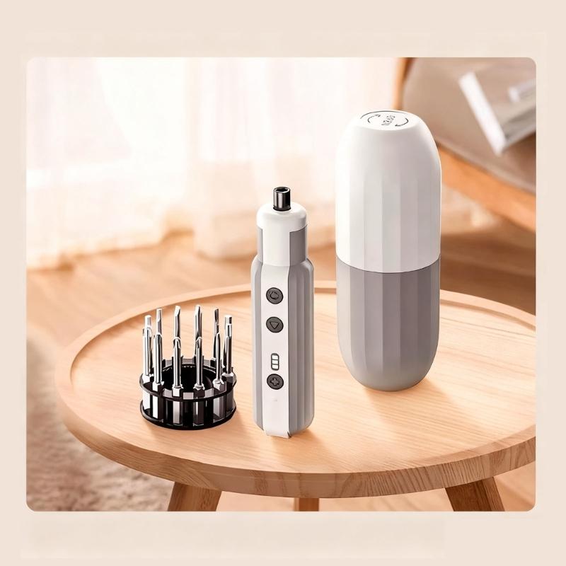 Cordless Electric Screwdriver Set 3 Speed Modes Reverse Function Built In LED Light Ergonomic Grip for Home and Professional Use