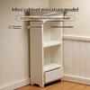 Miniatur Bücherregal Ornament Mikro Szene Lagerregale Ornamente 1/12 Puppenhaus Vitrine Modell Puppenhaus Möbel Dekor