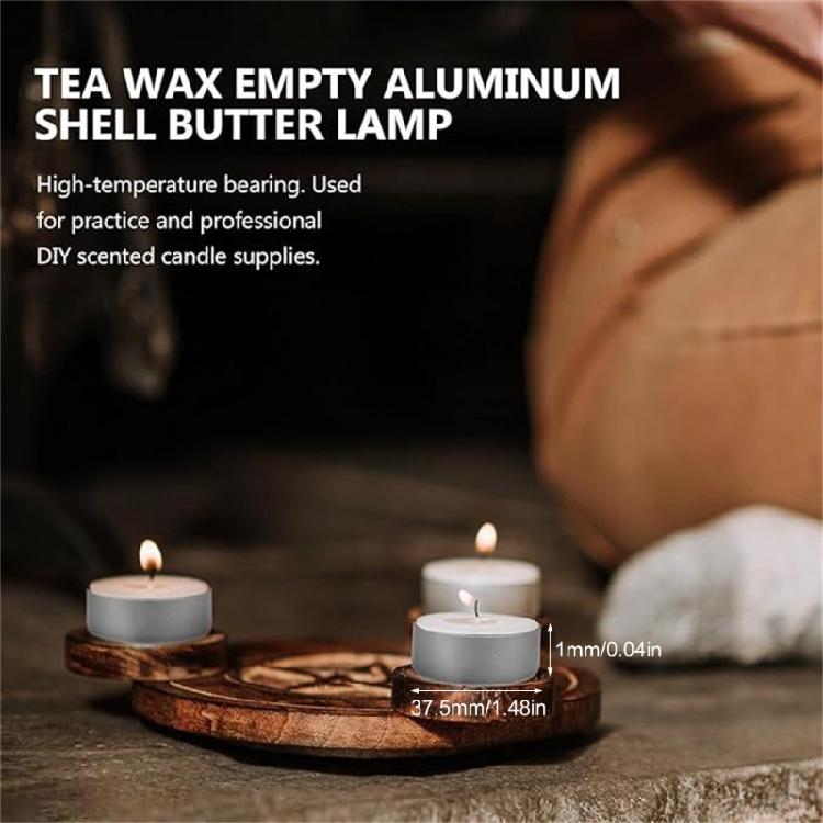100 sztuk metalowych pojemników na świece z 100 sztukami knotów do produkcji świec zapachowych, podstawki na podgrzewacze, puste okrągłe pojemniki, forma