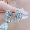 New Korean Fashion Luxury Crystal Earrings for Women Personality Design Full of Zircon Earrings Charm Wedding Bride Jewelry Gift
