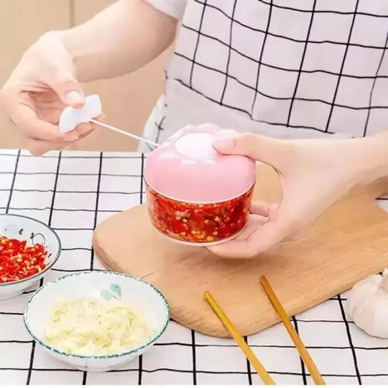 2024 Mini Food Mixers Multi-function Garlic Grinding Chopper Food Vegetables Cutter Meat Grinders Home Kitchen Manual Garlic Press