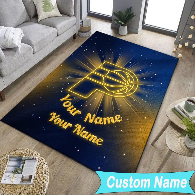 Custom NamePacers Basketball Team Carpet, Indoor Rug, Chair Rug, Living Rooms, Doormat Made From Polyester Home Decor Birthday Christmas Gifts