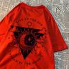 Live By The Sun Dream By The Moon Tshirt Women Hip Hop  Casual Tops Pattern Sweat Summer Clothing Fashion Loose Tshirt