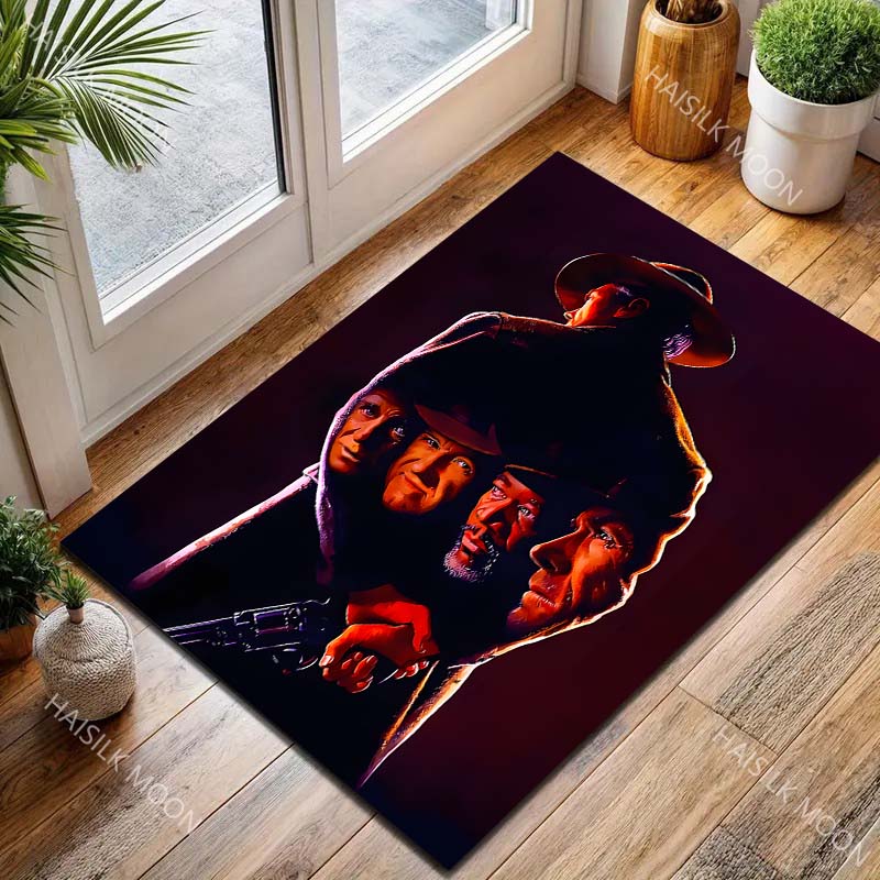 1PC Man with gun, back view Carpet for Living Room Bedroom Sofa Home Decor Rus Non-slip Floor Mat Luxury Gift