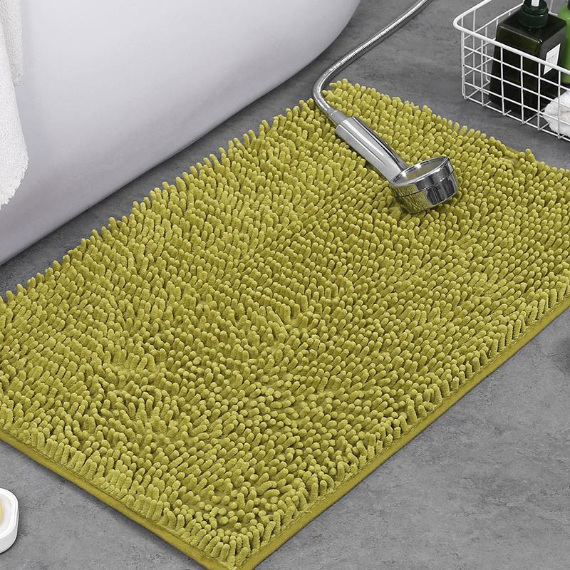 1 PCS Bathroom Rug Mat Non Slip Quick Dry Bath Mats Extra Thick and Super Absorbent Bath Rugs Microfiber Chenille Shower Carpet
