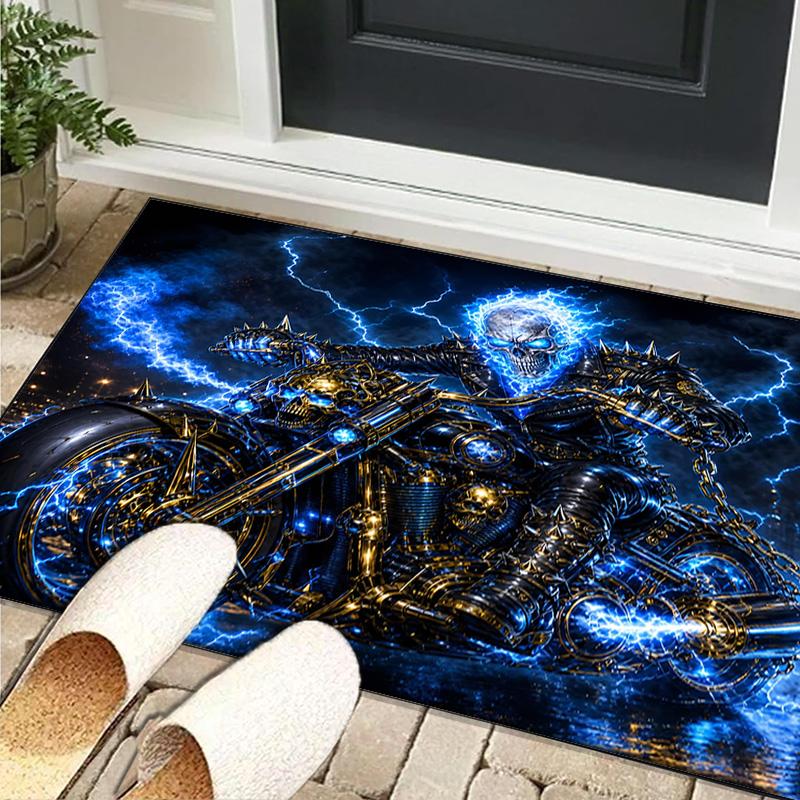 Ghost Rider Area Rug Suitable for Indoor And Outdoor,Carpets for Playroom, Homes, Offices, Living Rooms,Home Decor,Christmas Fan Gift