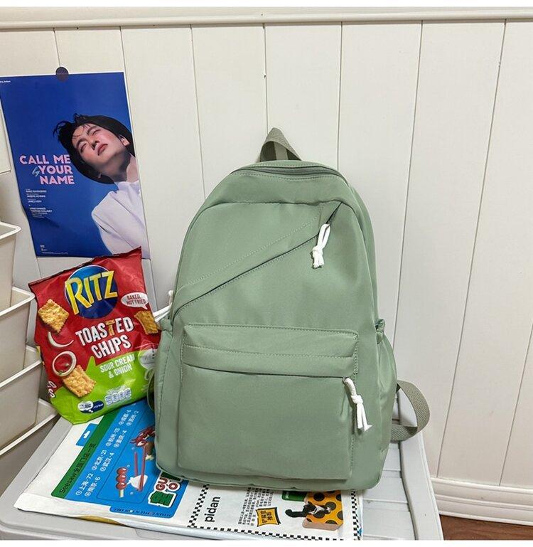 Schoolbag Casual simple schoolbag Elementary school junior high school student backpack, large capacity backpack Japanese ins double backpack