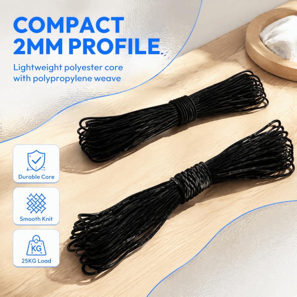Flexible ylon Paracord 2mm Single-Core Paracord Durable Utility Rope  Camping