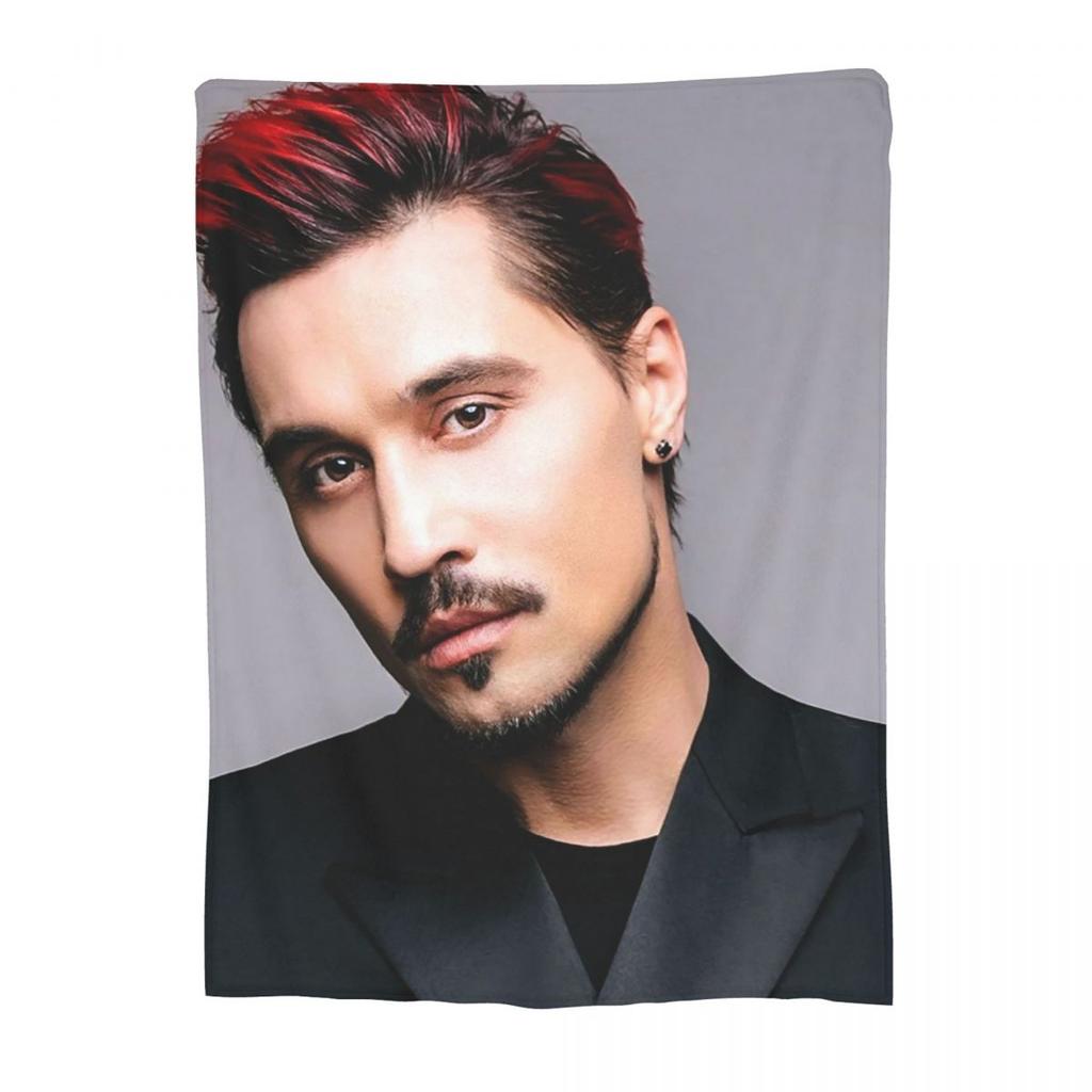 Hearmny Dima Bilan Blanket Flannel Sofa Throw Blanket Portable Throw Blankets for Couch Bedding Office Throws Bedspread Quilt