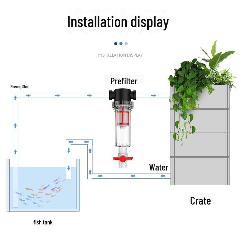 Large Capacity Fish Tank Pre-Filter and Waste Separator Pipeline