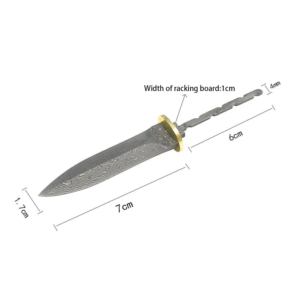 Dropship Damascus Steel Fixed Blade Tea Knife Needles Household DIY Handmade Puerh Tool Part Accessories