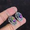 Regenbogen Solarquarz Druzy Ohrringe Vintage Edelstein Ohrring 925 Sterlingsilber Ohrring Handgefertigter Schmuck Geschenke Für Sie Einzigartiger Stil Ohrring