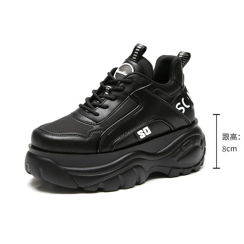 New inner heightening dad shoes women's spring foreign trade low-top sports shoes muffin shoes thick-soled heightening women's shoes