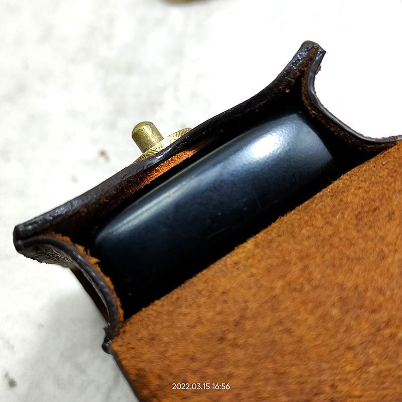 Porta Accendino con Passante per Cintura Tascabile, Custodia Porta Accendino in Pelle PU, Custodia Protettiva Antigraffio (BLACK