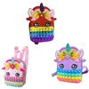 Sparkling Unicorn Pop Fidget It Toys Backpack Bag Stress Relief Toy For Kids