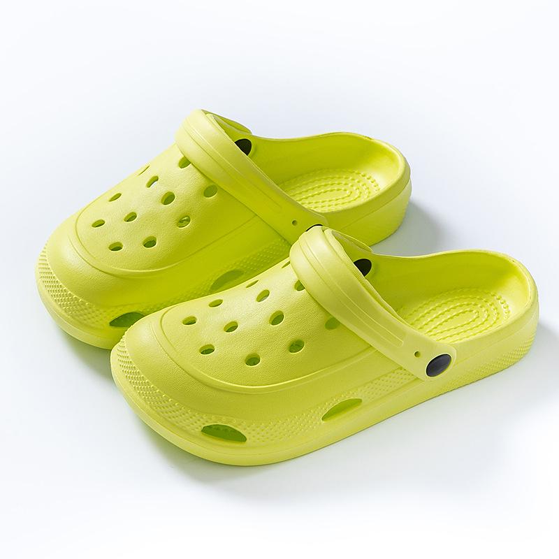 "Unisex Summer Garden Shoes: Non-Slip, Thick-Soled Half-Toe Beach Sandals"