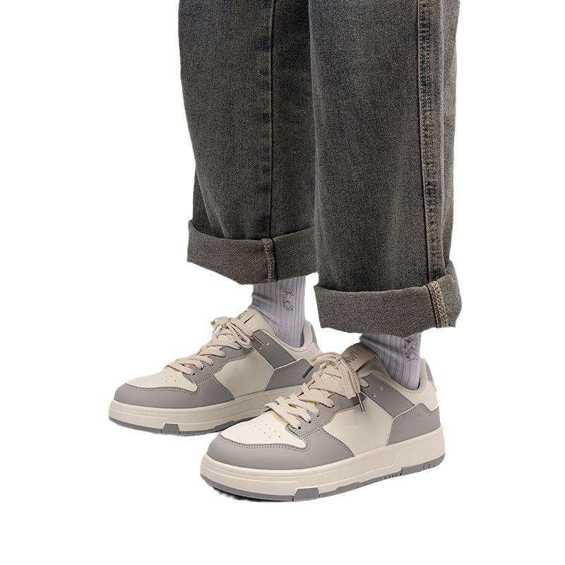 Global thick baseplate shoes men's spring men's versatile casual men's shoes fashion sports white shoes ZHQ5653-1