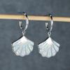 New Korean Style White Ocean Style Shell Earrings Simple and Versatile Retro Ocean Earrings