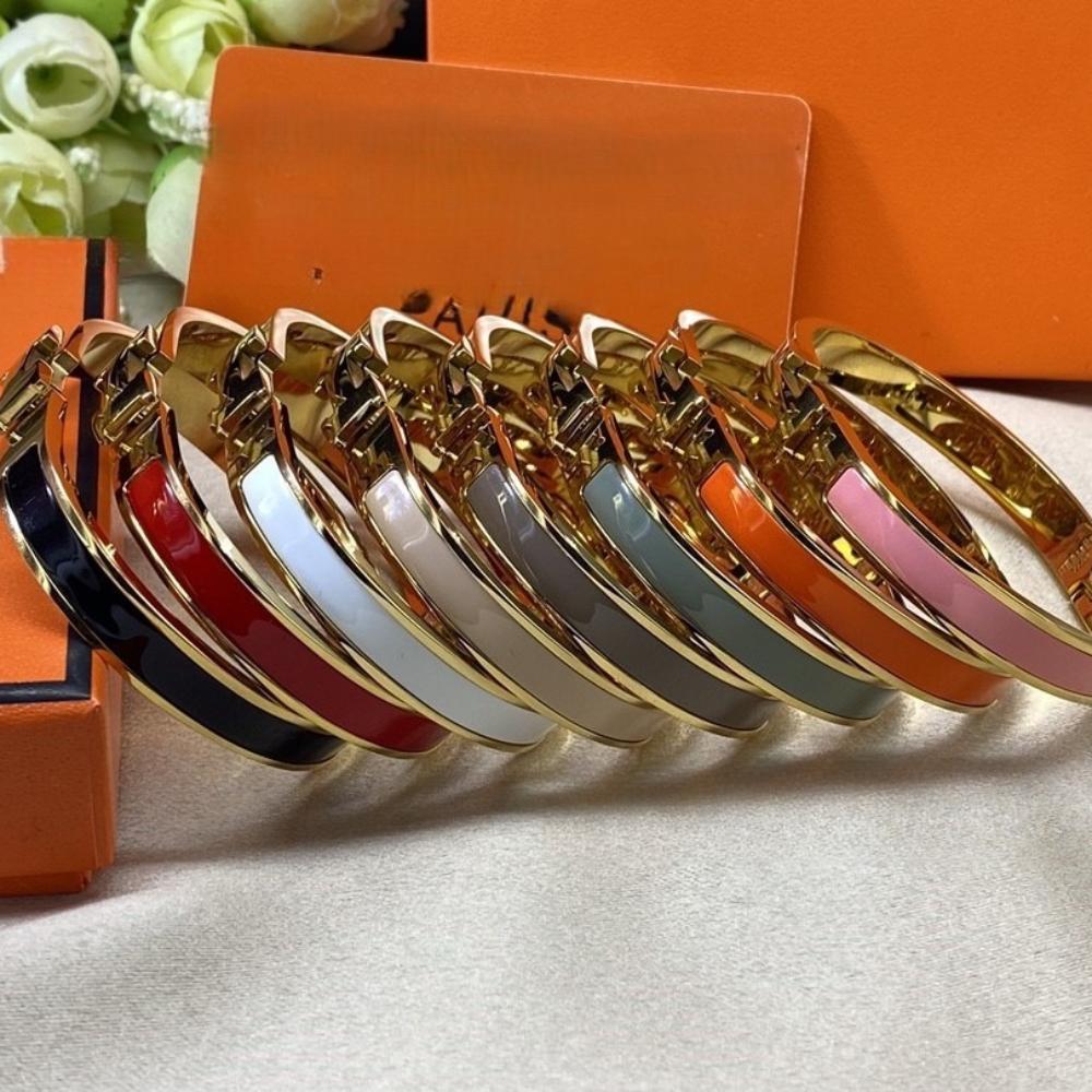 Armband Damen Premium Emaille Schmale Edition Armband H Paar Armband Titanstahl Armband