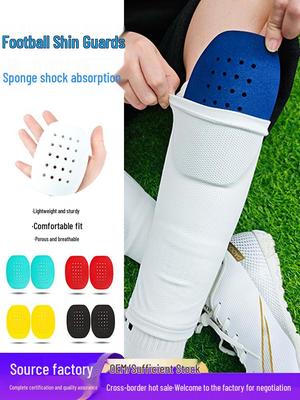 Adult & Kids Sponge Shin Guards for Soccer, Cycling, & Training