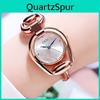 Fashion Ladies Quartz Watch With Alloy Bracelet And Rhinestone Decor For Casual Wear